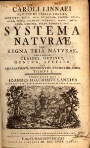 Systema Naturae by Carl von Linné