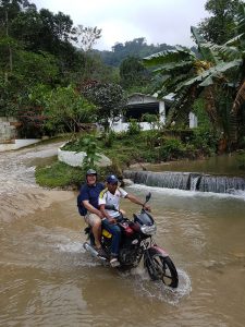 Roads in Minca during rainy season