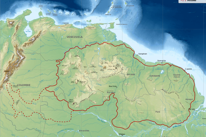 Guiana shield MAP